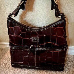 Dooney and Bourke brown crock print Handbag